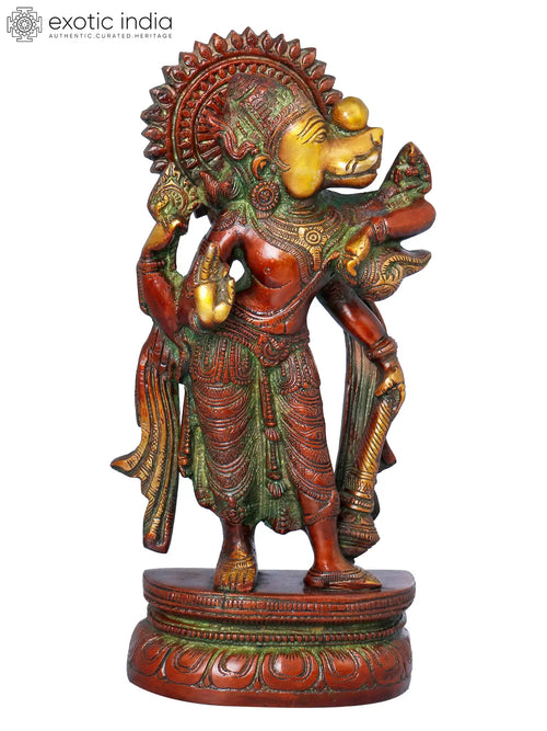 7" Varaha Brass Statue - Lord Vishnu Avatar Handmade Idol