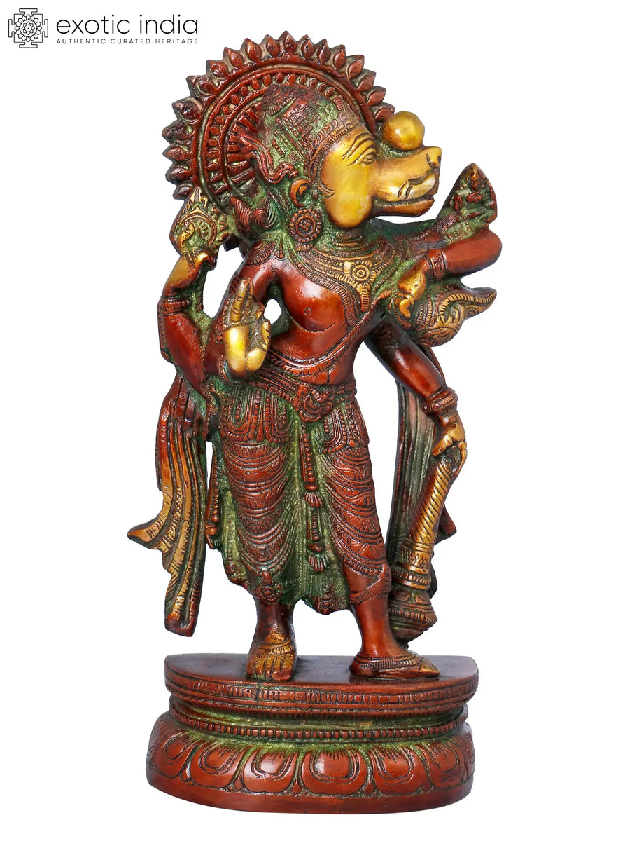 7" Varaha Brass Statue - Lord Vishnu Avatar Handmade Idol
