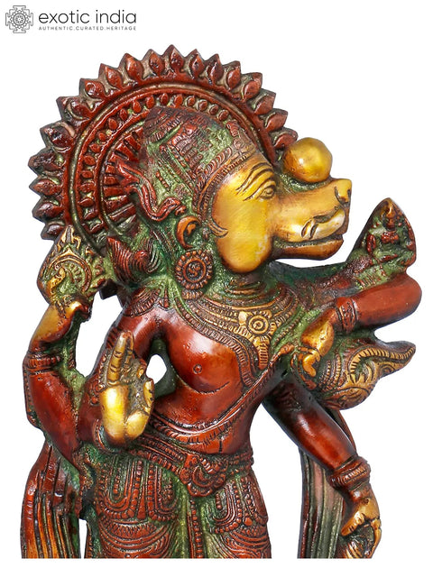 7" Varaha Brass Statue - Third of the 10 incarnations (Avatars) of Lord Vishnu | Handmade