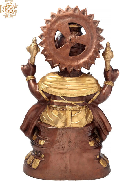 36" Large Ganesha Brass Figurine | Indian HandCrafted Idol