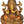 8" Ganesha Seated on Kirtimukha Chowki In Brass | Handmade | Made In India