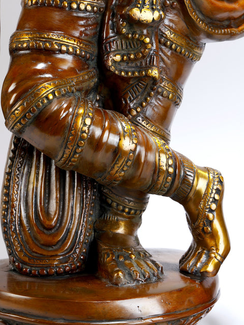 36" Radha Krishna Brass Idol | Handmade | Made in India