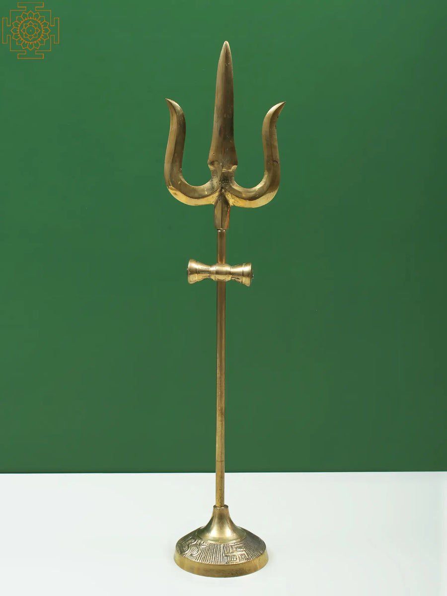 Lord Shiva Trishul Brass Statue for Pooja