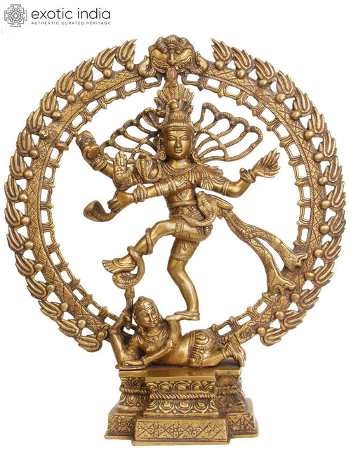 16" Nataraja Handmade Brass Statue for Pooja
