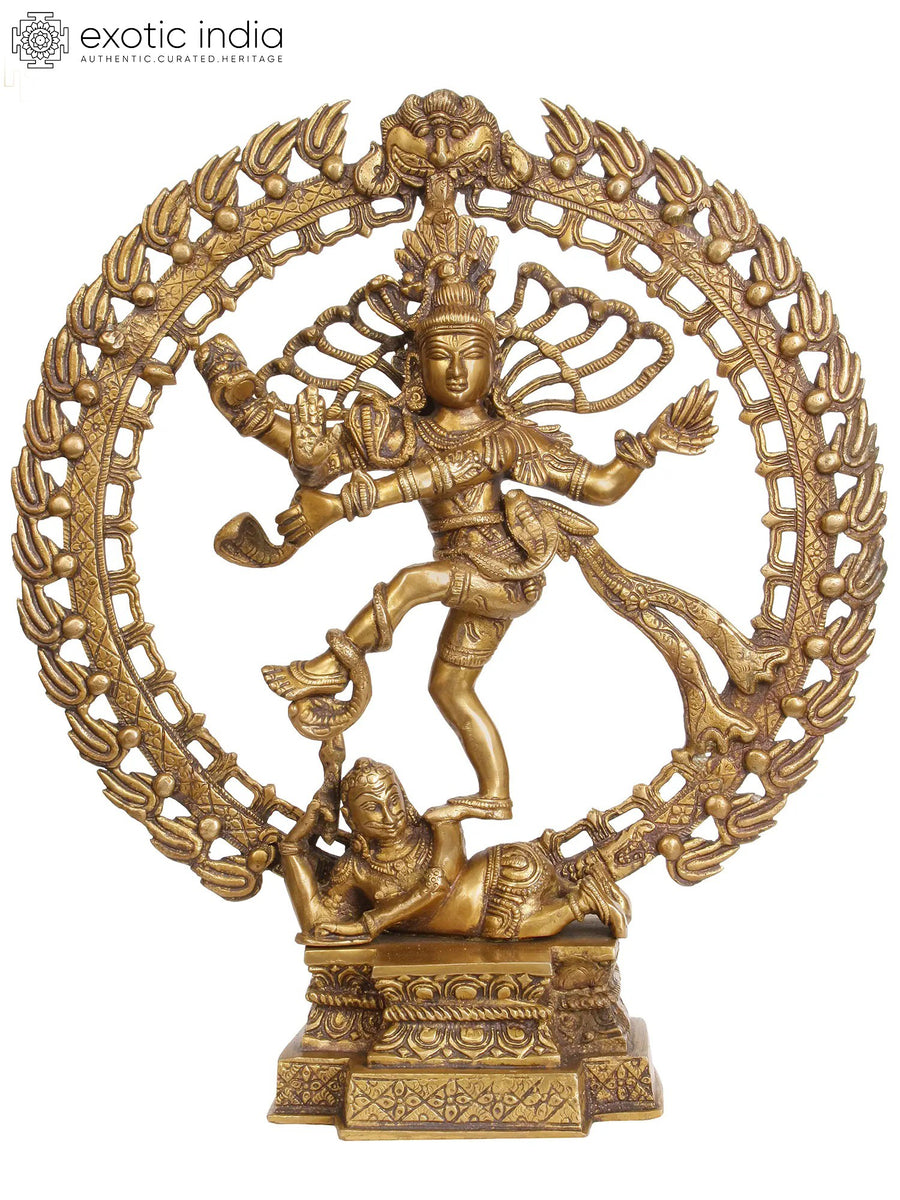 16" Nataraja Handmade Brass Statue for Pooja