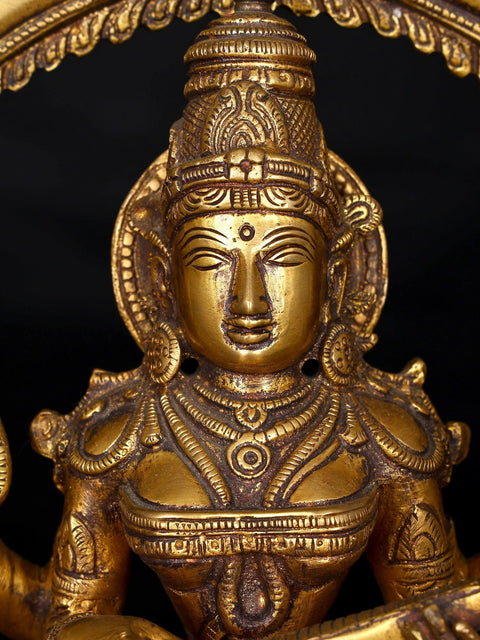 12" Goddess of Knowledge Maa Saraswati Brass Idol | Handmade