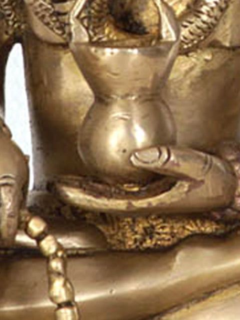 10" Mahayogi Shiva Brass Statue | Handmade