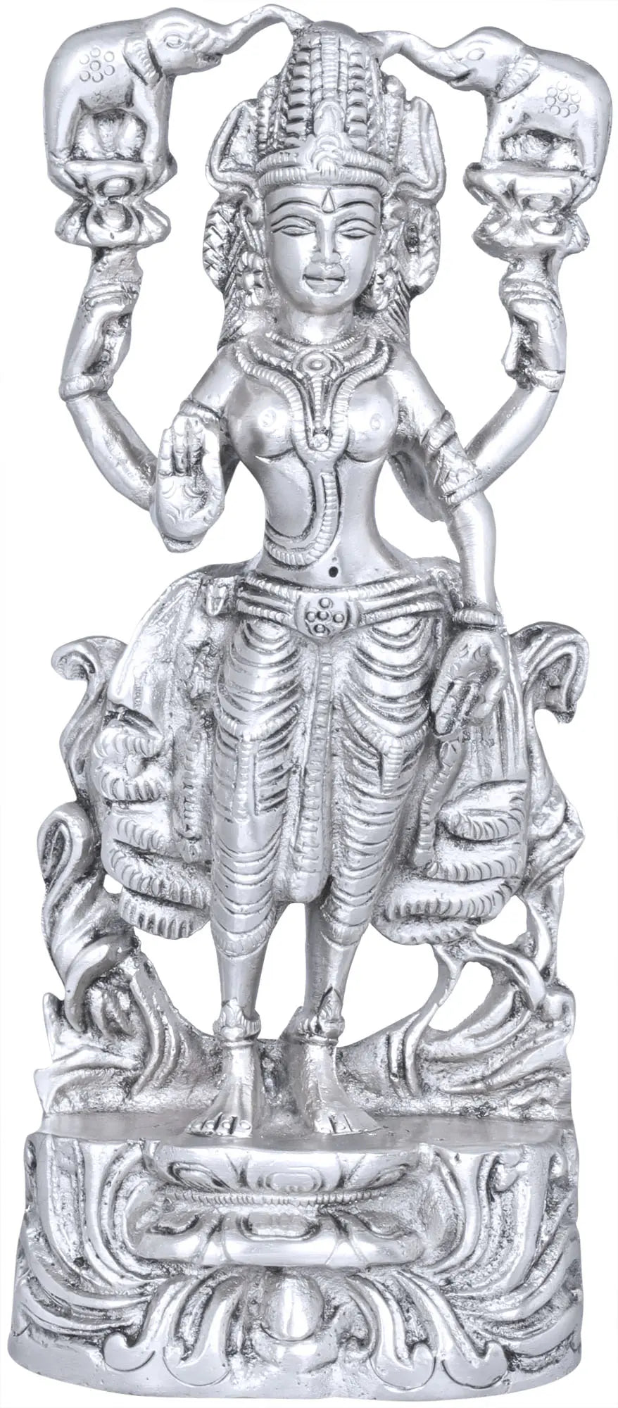 8" Gajalakshmi Handmade Brass Statue for Pooja