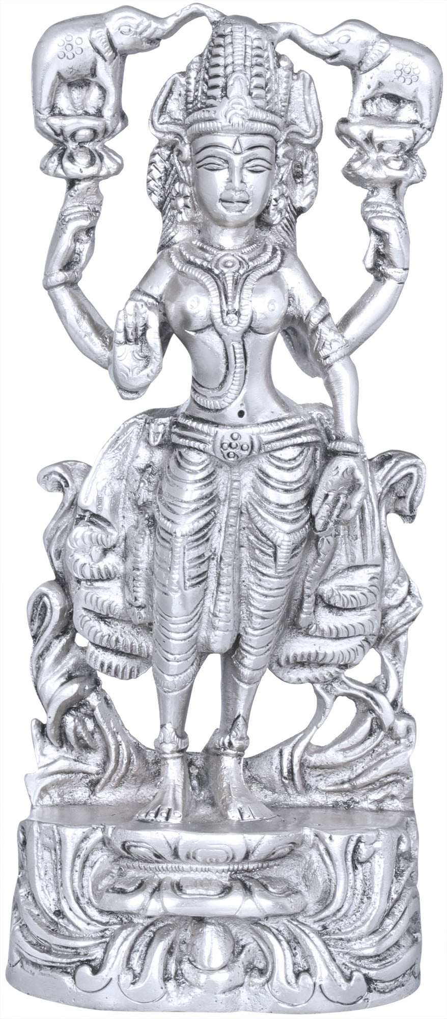 8" Gajalakshmi In Brass | Handmade | Made In India