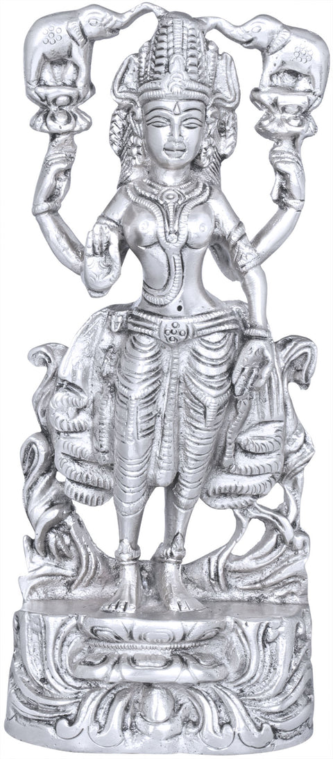 8" Gajalakshmi In Brass | Handmade | Made In India