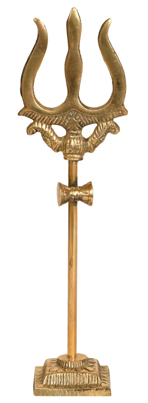 Small Brass Trishul Idol for Pooja