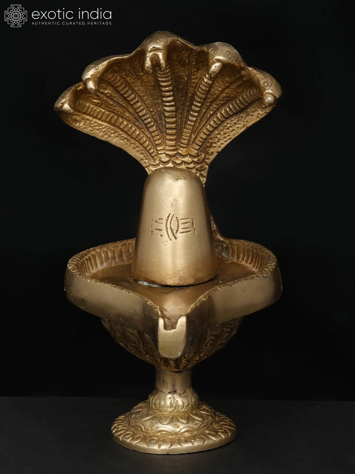 6" Shiva Linga Statue in Brass | Handmade | Made in India