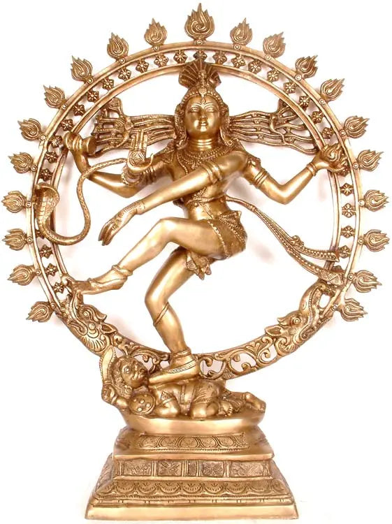 31" Large Nataraja Brass Statue Handmade Home Decor