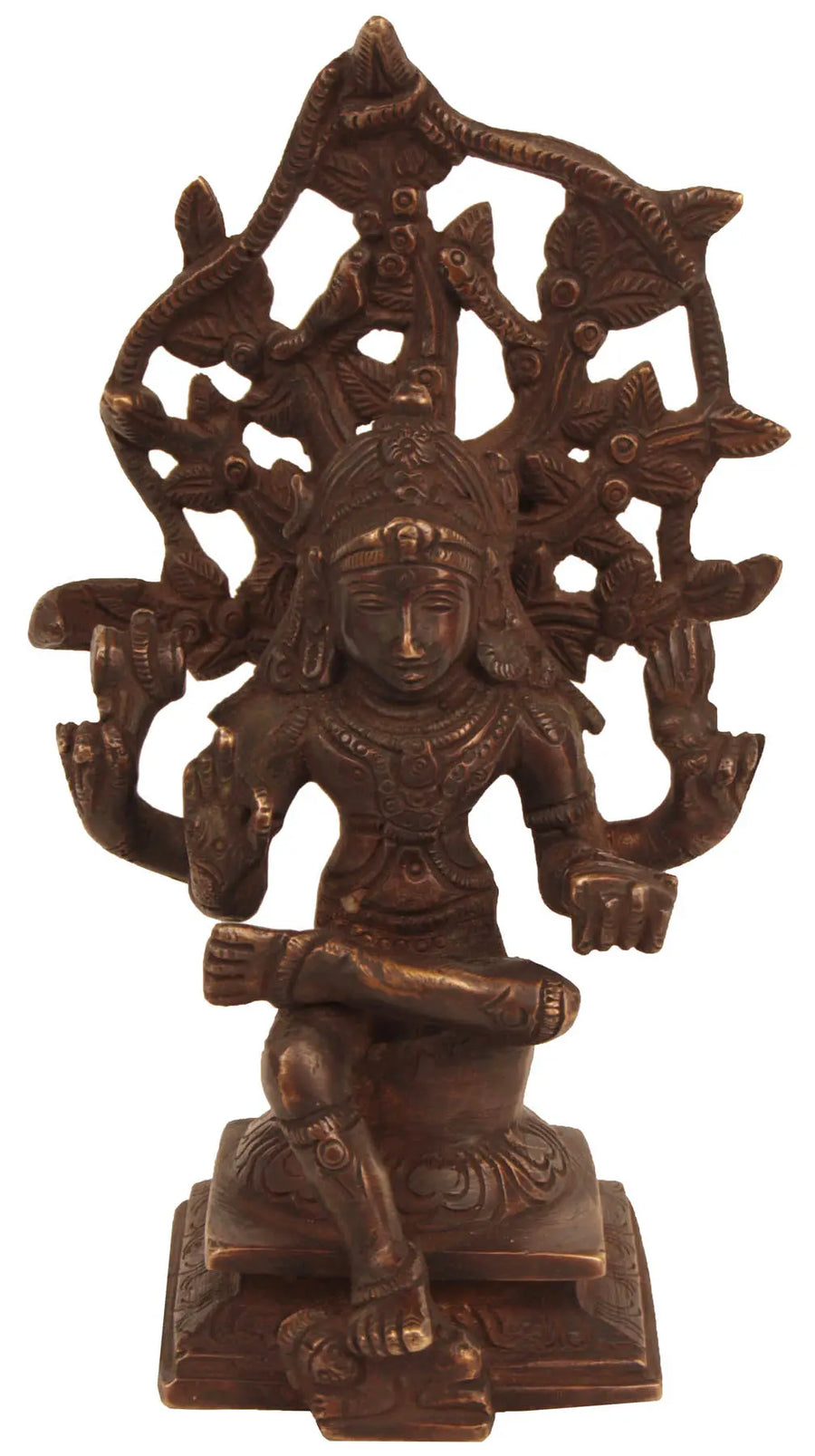 6" Handmade Brass Dakshinamurti Shiva Idol for Pooja