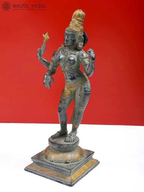 15" Ardhanarishvara (Shiva-Shakti) In Brass | Handmade | Made In India