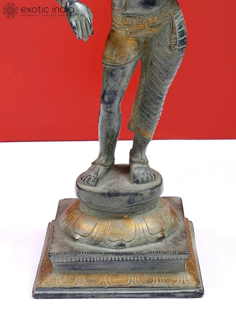 15" Ardhanarishvara (Shiva-Shakti) Brass Sculpture | Handmade | Made in India