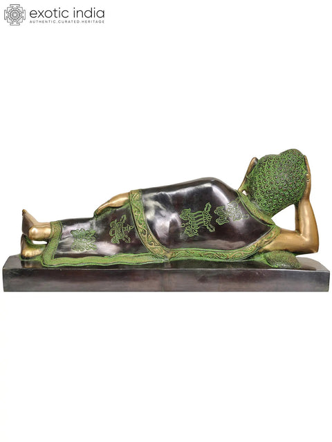 20" Buddha's Parinirvana In Brass | Handmade | Made In India