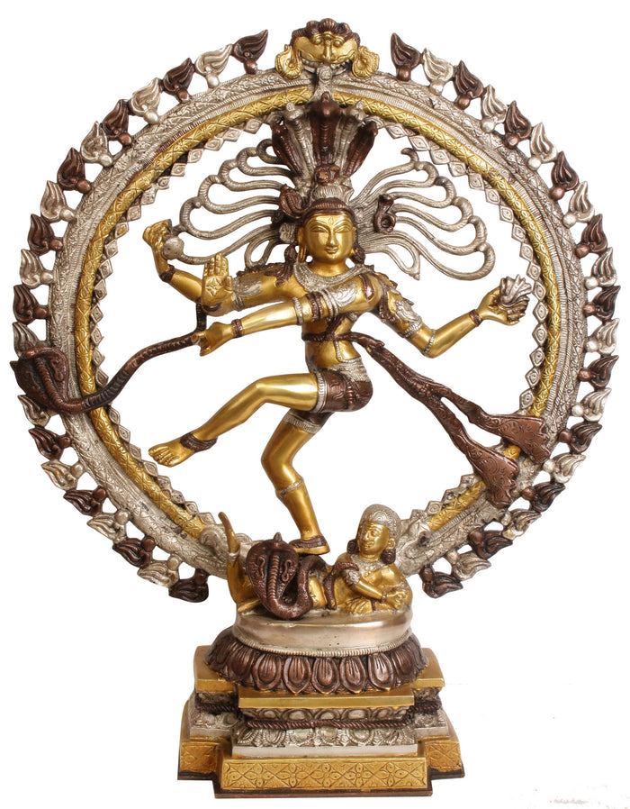 22" Handmade Nataraja Brass Statue for Home Decor