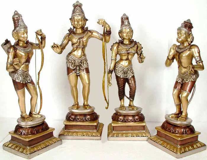 21" Ram Darbar Handmade Brass Statue for Pooja