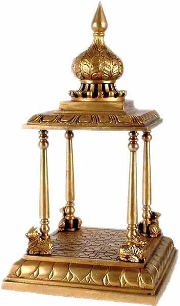 13" Vedika: Makeshift Altar In Brass | Handmade | Made In India