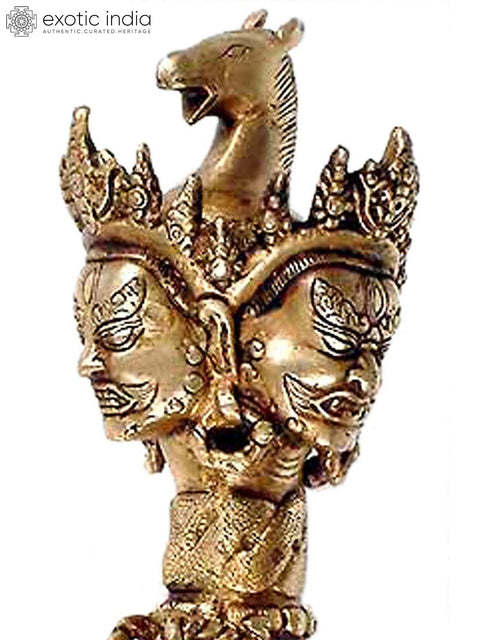 11" Tibetan Buddhist Hayagriva Chopper in Brass | Handmade | Made in India