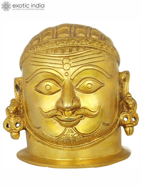Small Shiva Head Brass Statue | Handmade | Made In India