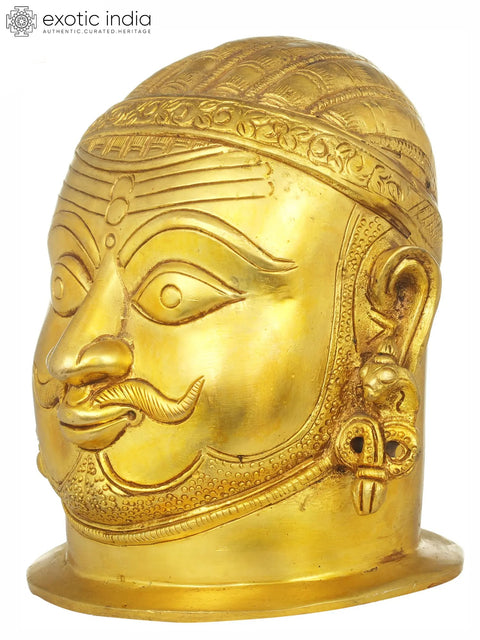 Small Shiva Head Brass Statue | Handmade | Made In India