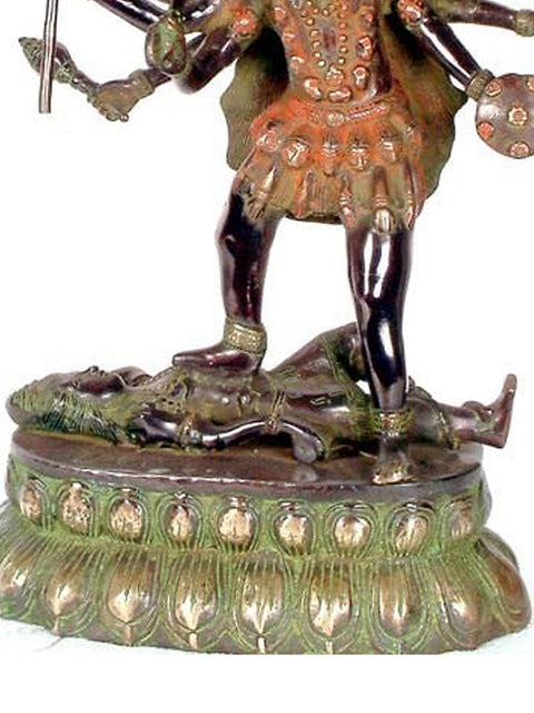 21" Mahakali - The Cosmic Form of Goddess Kali In Brass | Handmade | Made In India
