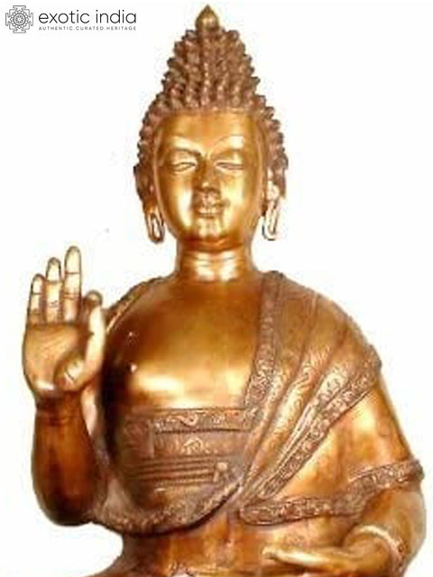 60" Large Size Buddha in Brass | Work Of Art | Handmade | Made In India