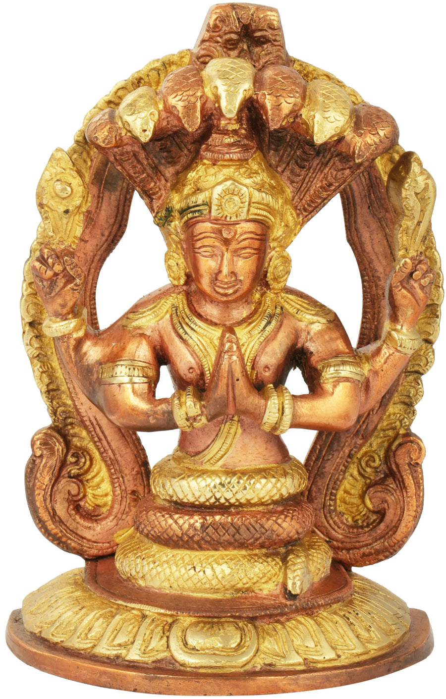 7" Patanjali Handmade Brass Statue for Yoga Enthusiasts