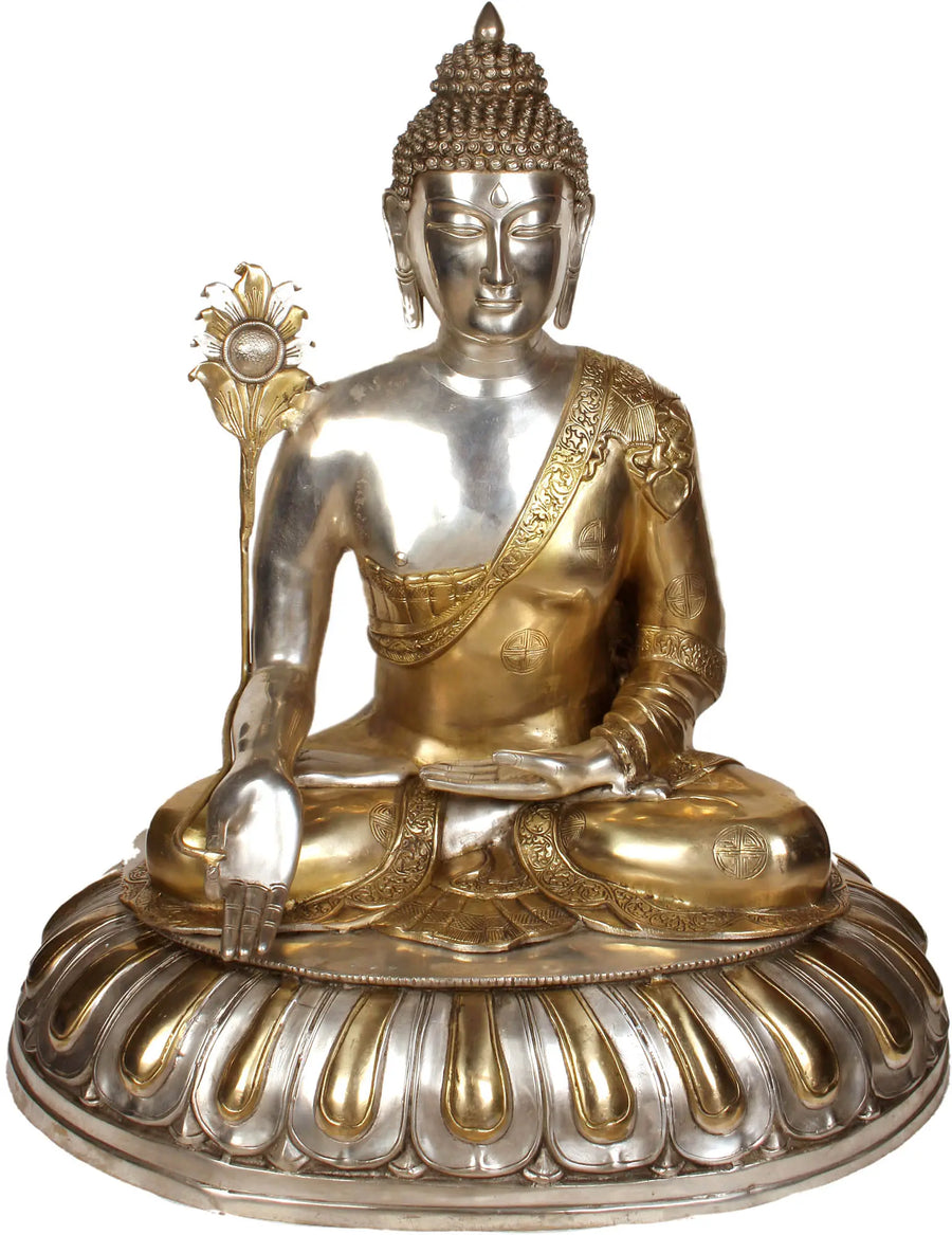 Large Tibetan Buddhist Deity Brass Statue Handmade