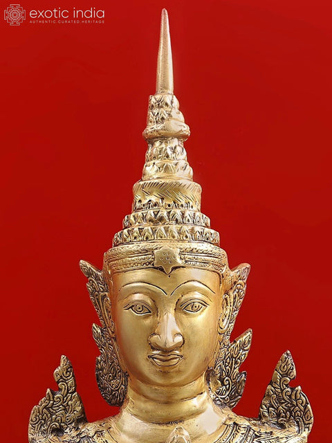 28" Thai Figure (Buddhist Angel) Brass Statue