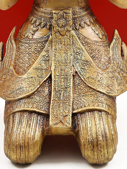 28" Thai Figure (Buddhist Angel) Brass Statue