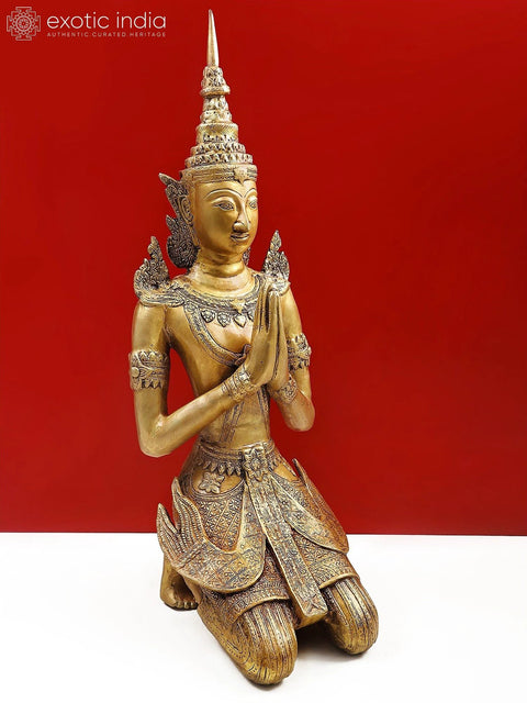28" Thai Figure (Buddhist Angel) Brass Statue