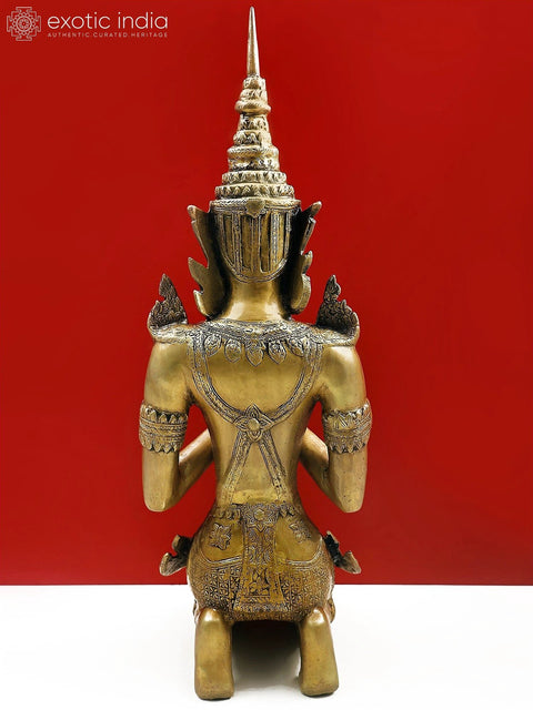 28" Thai Figure (Buddhist Angel) Brass Statue