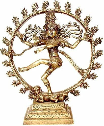 12" Nataraja Handmade Brass Statue from Varanasi
