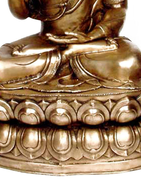 39" Large Size The Blessing Buddha In Brass | Handmade | Made In India