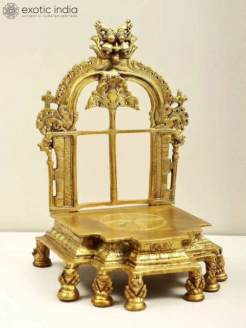 12" Deity Throne In Brass | Handmade | Made In India