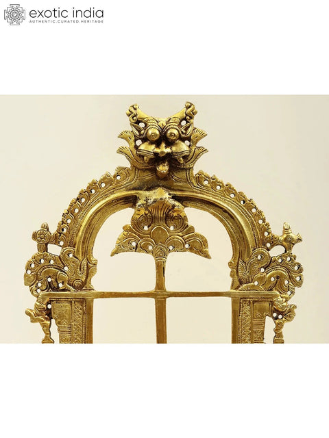12" Deity Throne In Brass | Handmade | Made In India
