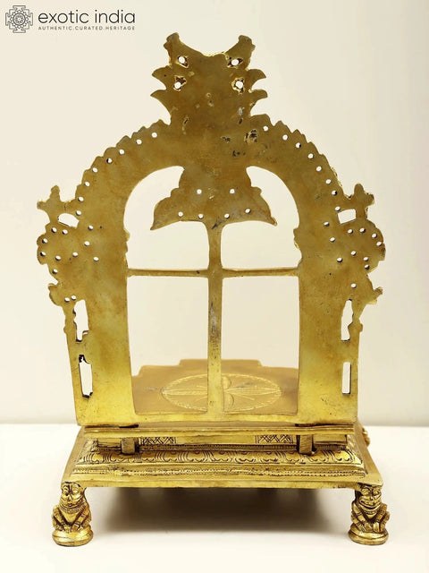 12" Deity Throne In Brass | Handmade | Made In India