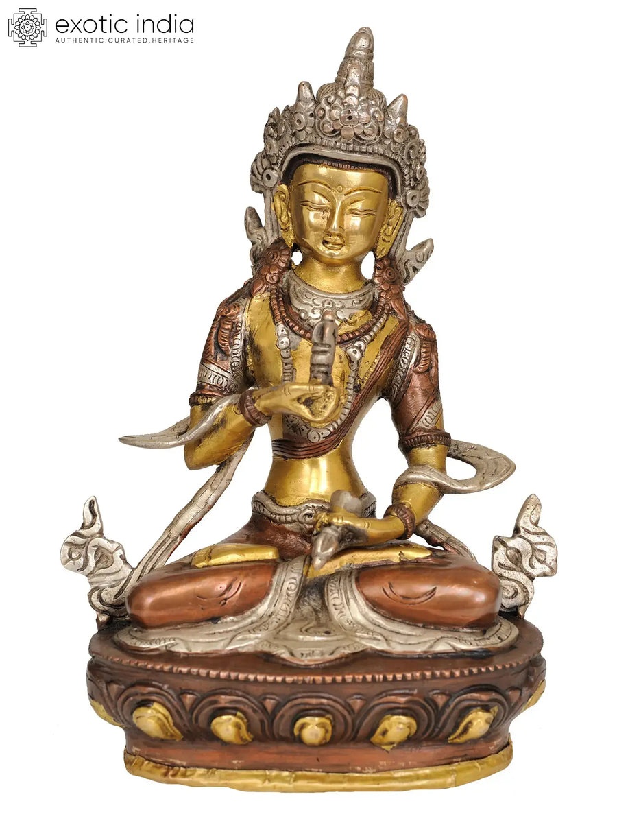 8" Adi Buddha Vajrasattva Handmade Brass Statue