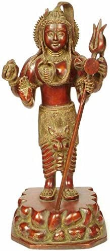 14" Standing Shiva Brass Statue Handmade