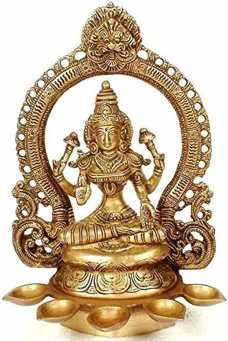 11" Lakshmi Brass Statue for Pooja Ritual Worship
