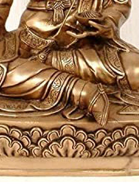 17" Tibetan Buddhist God Guru Padmasambhava In Brass | Handmade | Made In India